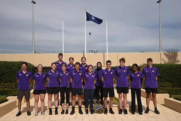 NZAC Student Tour participants at Campbell Barracks