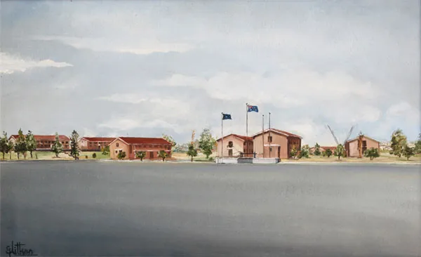 Main Parade Ground - Oil on canvas by G. Aitken